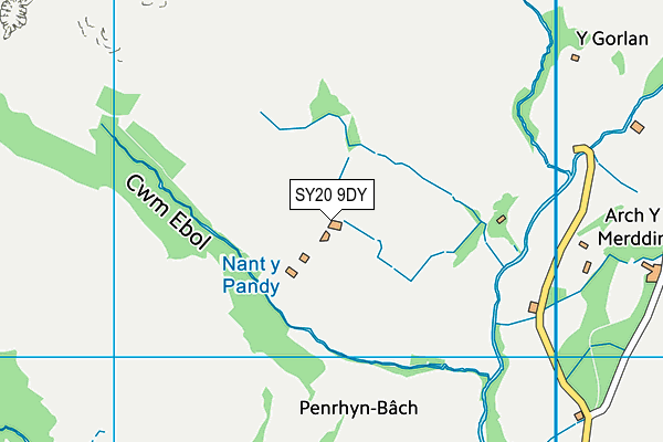 SY20 9DY map - OS VectorMap District (Ordnance Survey)