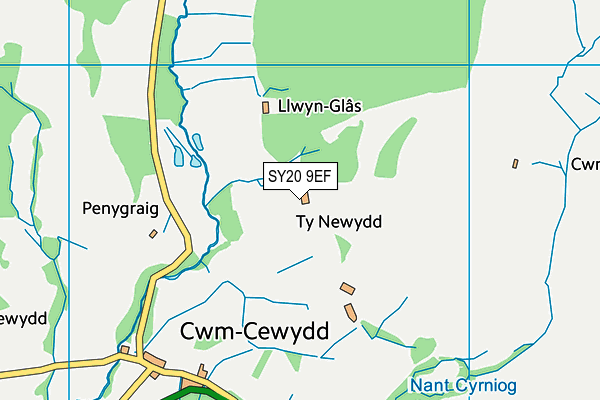 SY20 9EF map - OS VectorMap District (Ordnance Survey)