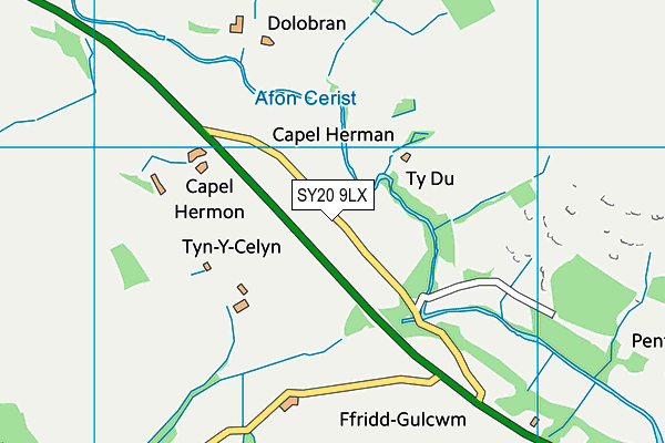 SY20 9LX map - OS VectorMap District (Ordnance Survey)