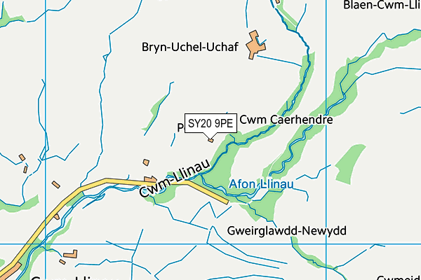 SY20 9PE map - OS VectorMap District (Ordnance Survey)