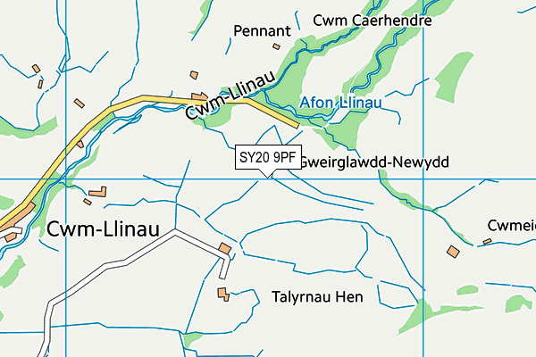 SY20 9PF map - OS VectorMap District (Ordnance Survey)