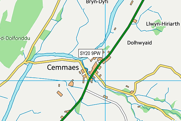 SY20 9PW map - OS VectorMap District (Ordnance Survey)