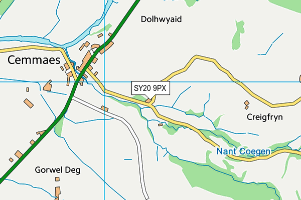 SY20 9PX map - OS VectorMap District (Ordnance Survey)