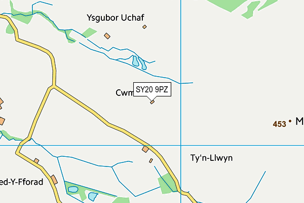 SY20 9PZ map - OS VectorMap District (Ordnance Survey)