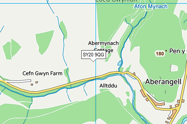 SY20 9QG map - OS VectorMap District (Ordnance Survey)