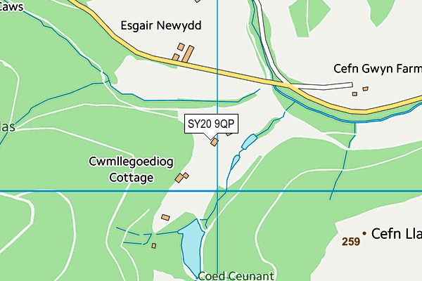 SY20 9QP map - OS VectorMap District (Ordnance Survey)