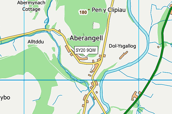 SY20 9QW map - OS VectorMap District (Ordnance Survey)