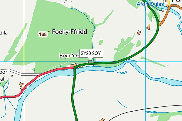 SY20 9QY map - OS VectorMap District (Ordnance Survey)