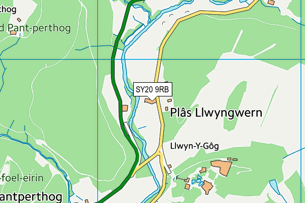 SY20 9RB map - OS VectorMap District (Ordnance Survey)