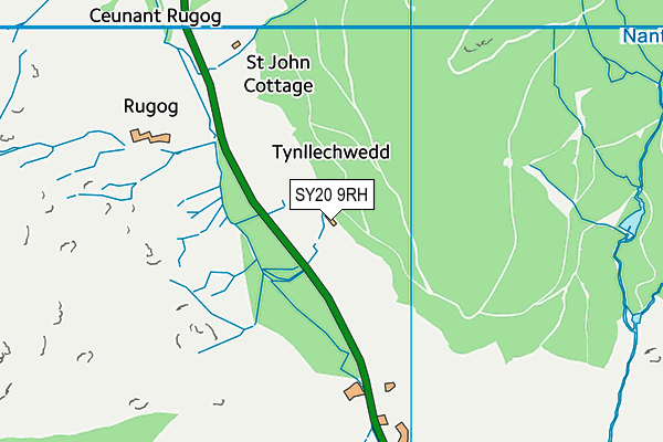 SY20 9RH map - OS VectorMap District (Ordnance Survey)