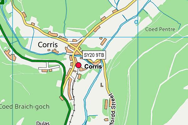 SY20 9TB map - OS VectorMap District (Ordnance Survey)