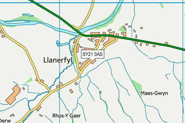 SY21 0AS map - OS VectorMap District (Ordnance Survey)