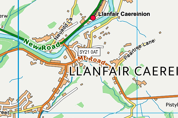 SY21 0AT map - OS VectorMap District (Ordnance Survey)