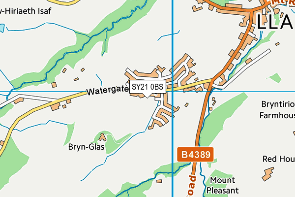 SY21 0BS map - OS VectorMap District (Ordnance Survey)