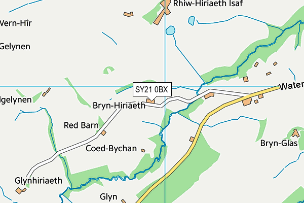 SY21 0BX map - OS VectorMap District (Ordnance Survey)