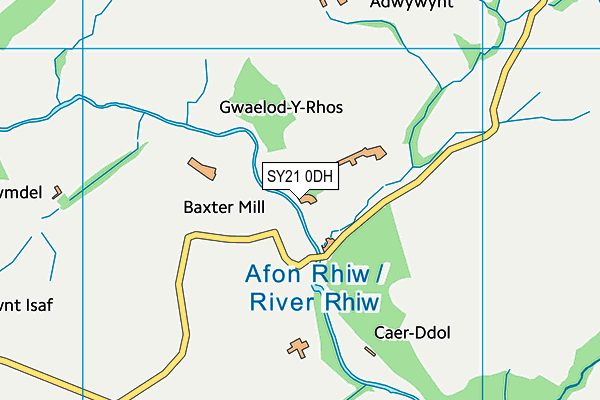 SY21 0DH map - OS VectorMap District (Ordnance Survey)