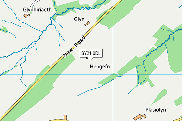 SY21 0DL map - OS VectorMap District (Ordnance Survey)