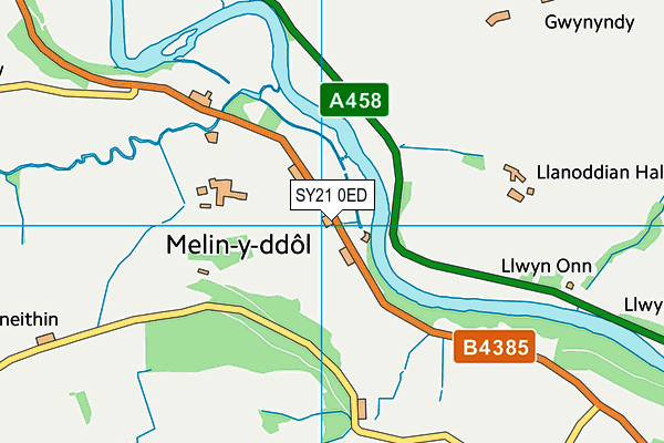 SY21 0ED map - OS VectorMap District (Ordnance Survey)