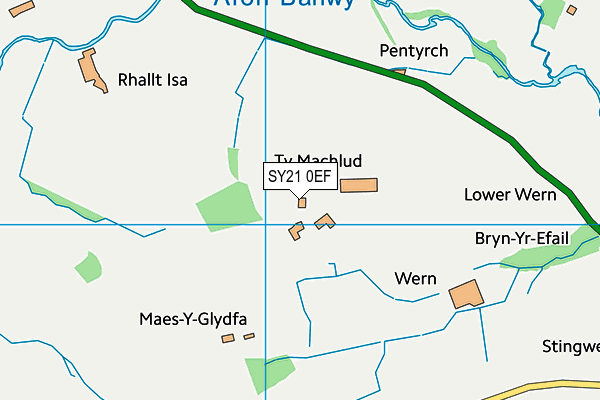 SY21 0EF map - OS VectorMap District (Ordnance Survey)