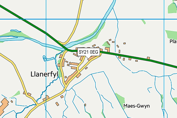 SY21 0EG map - OS VectorMap District (Ordnance Survey)
