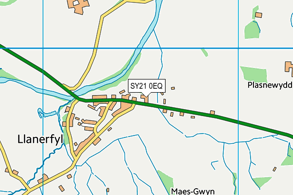 SY21 0EQ map - OS VectorMap District (Ordnance Survey)