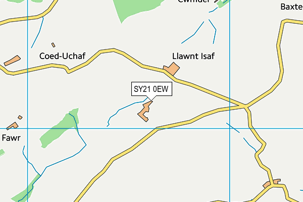 SY21 0EW map - OS VectorMap District (Ordnance Survey)