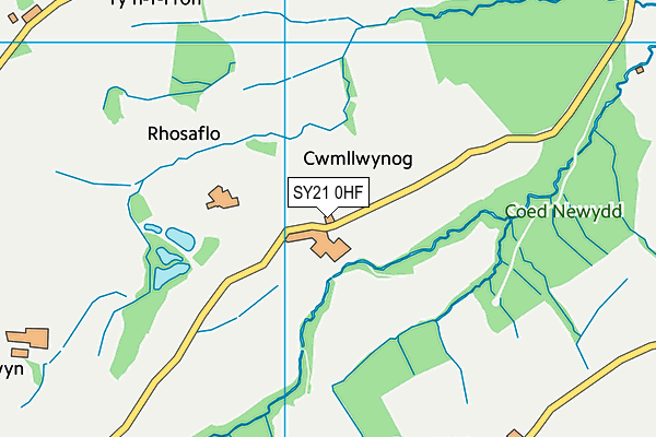 SY21 0HF map - OS VectorMap District (Ordnance Survey)