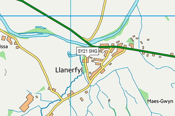 SY21 0HG map - OS VectorMap District (Ordnance Survey)