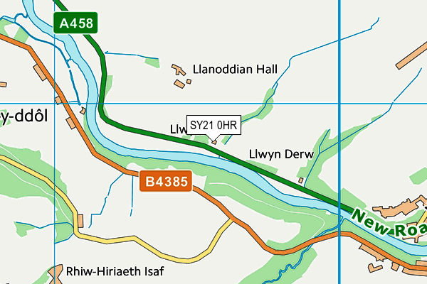 SY21 0HR map - OS VectorMap District (Ordnance Survey)