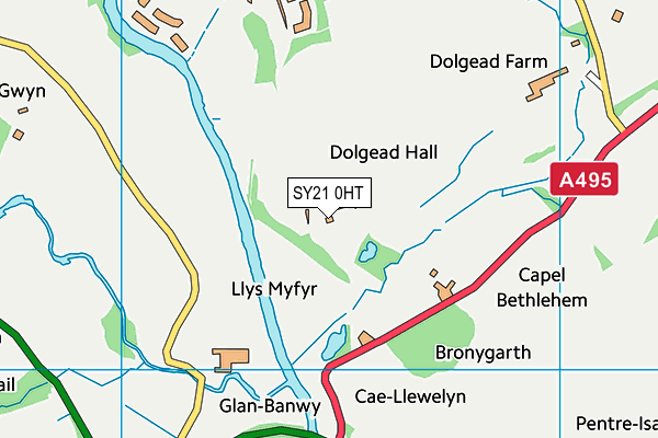 SY21 0HT map - OS VectorMap District (Ordnance Survey)