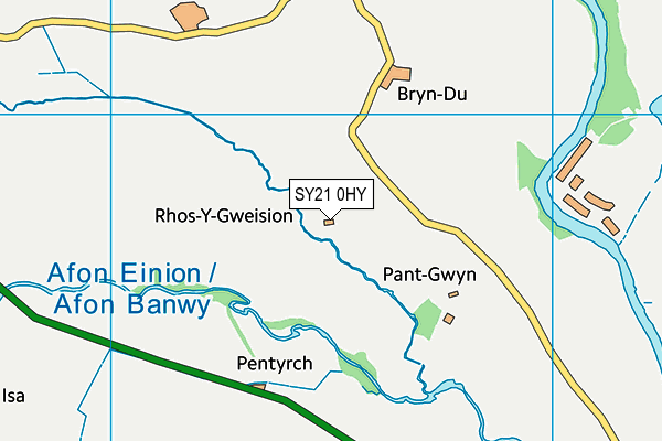 SY21 0HY map - OS VectorMap District (Ordnance Survey)