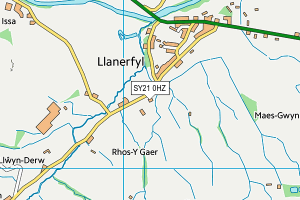 SY21 0HZ map - OS VectorMap District (Ordnance Survey)