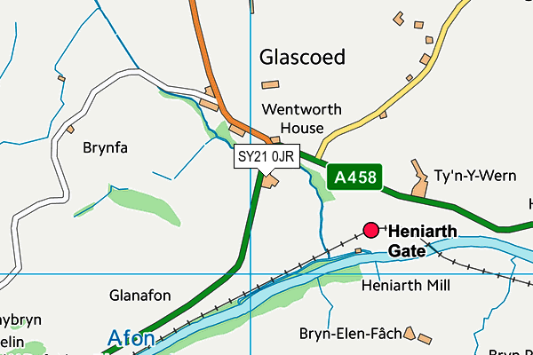 SY21 0JR map - OS VectorMap District (Ordnance Survey)