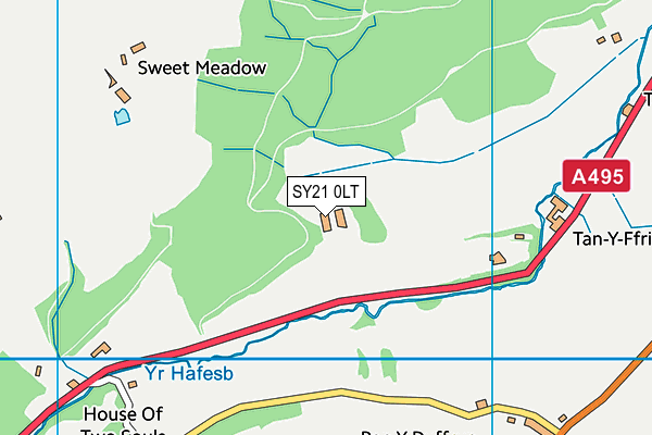 SY21 0LT map - OS VectorMap District (Ordnance Survey)