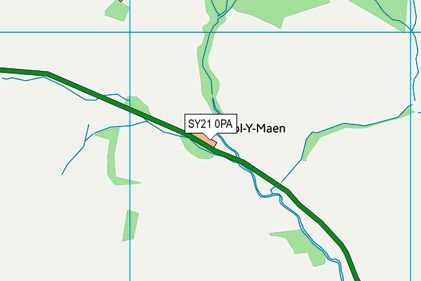 SY21 0PA map - OS VectorMap District (Ordnance Survey)