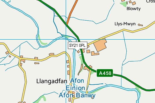 SY21 0PL map - OS VectorMap District (Ordnance Survey)