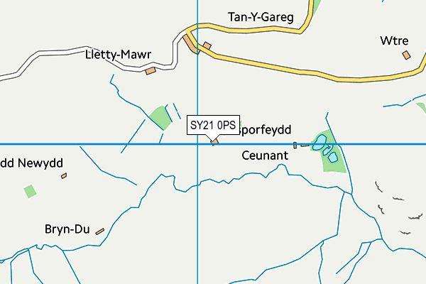 SY21 0PS map - OS VectorMap District (Ordnance Survey)