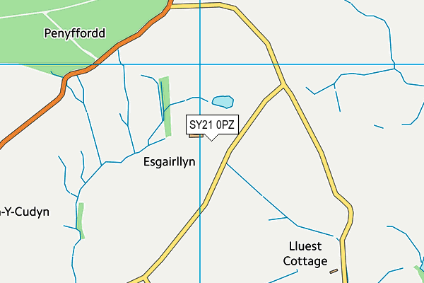 SY21 0PZ map - OS VectorMap District (Ordnance Survey)