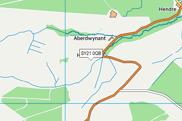 SY21 0QB map - OS VectorMap District (Ordnance Survey)