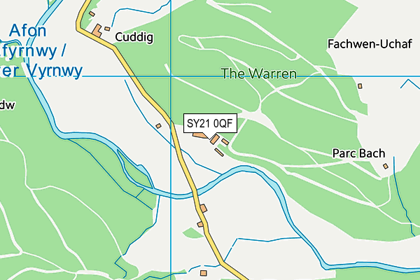 SY21 0QF map - OS VectorMap District (Ordnance Survey)