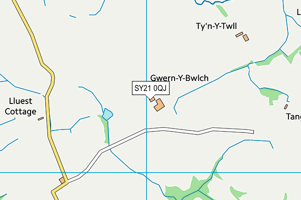 SY21 0QJ map - OS VectorMap District (Ordnance Survey)