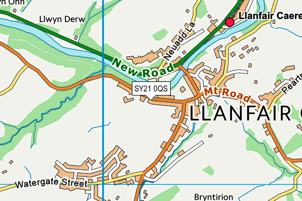 SY21 0QS map - OS VectorMap District (Ordnance Survey)