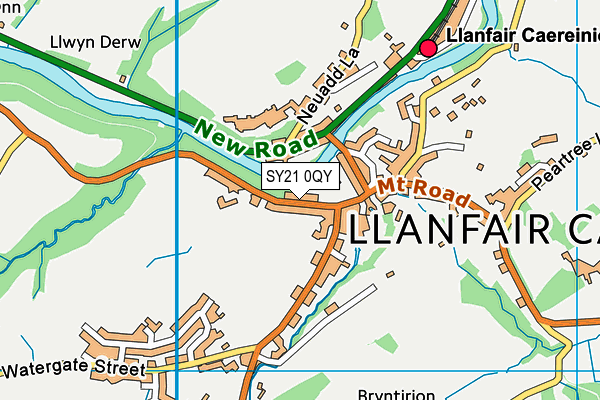 SY21 0QY map - OS VectorMap District (Ordnance Survey)