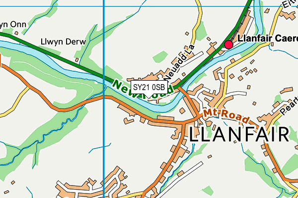 SY21 0SB map - OS VectorMap District (Ordnance Survey)