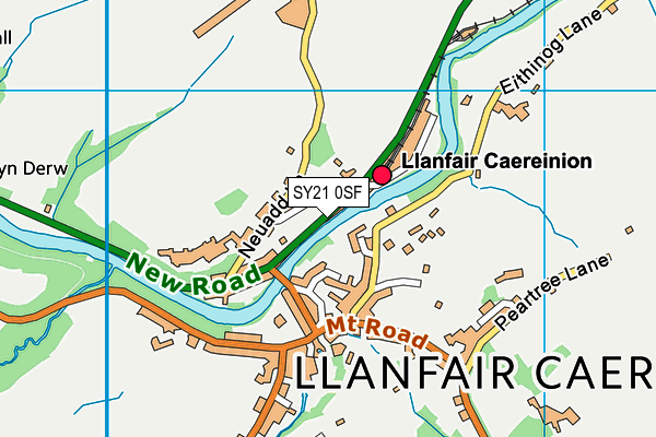 SY21 0SF map - OS VectorMap District (Ordnance Survey)