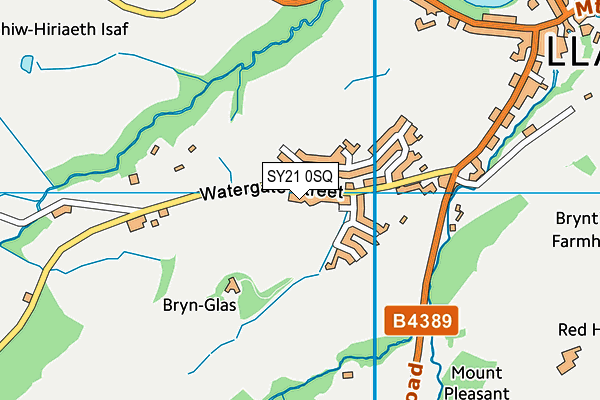SY21 0SQ map - OS VectorMap District (Ordnance Survey)