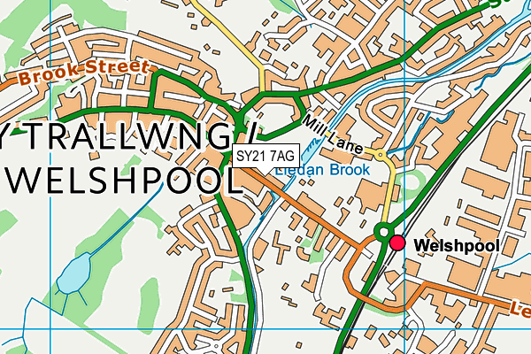 SY21 7AG map - OS VectorMap District (Ordnance Survey)