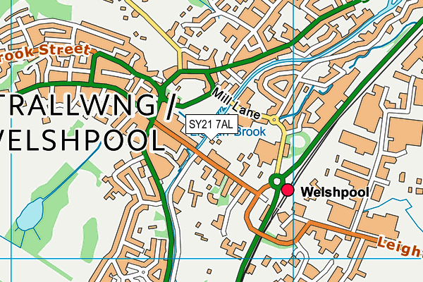 SY21 7AL map - OS VectorMap District (Ordnance Survey)