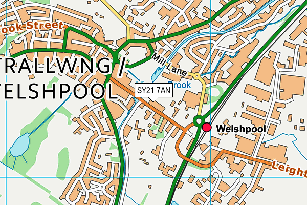 SY21 7AN map - OS VectorMap District (Ordnance Survey)