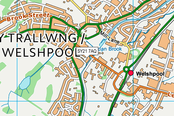 SY21 7AQ map - OS VectorMap District (Ordnance Survey)